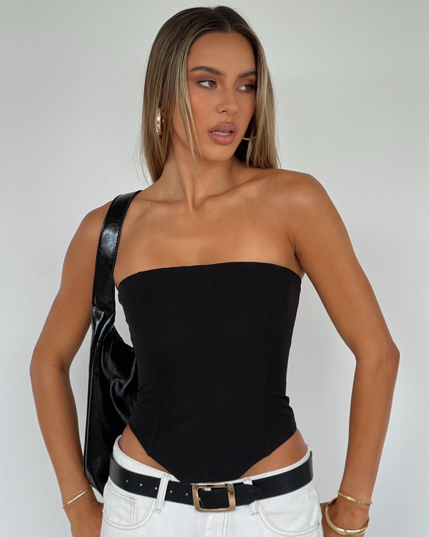Let It Go Strapless Bustier Black - Lina Morane