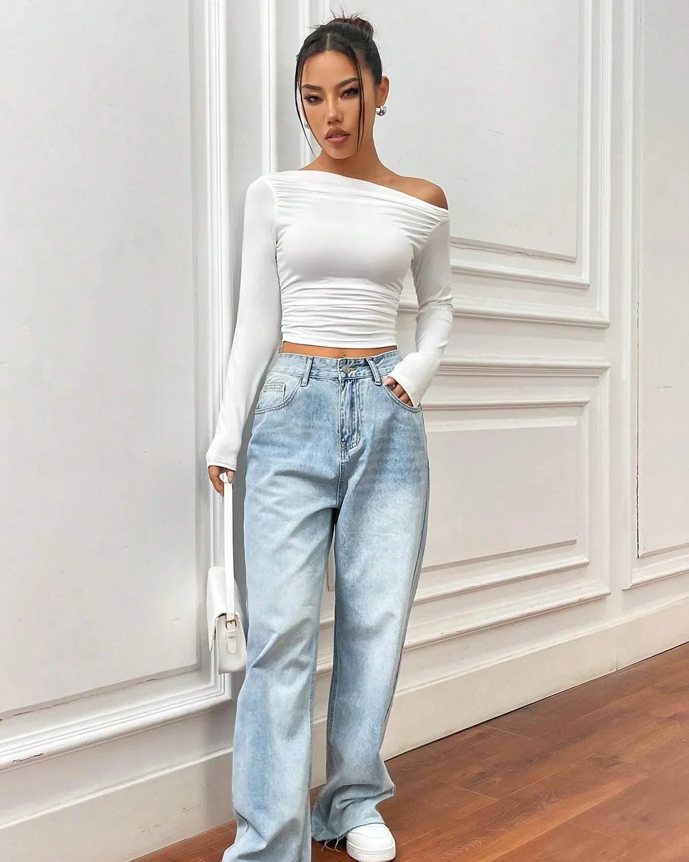 Pretty Sight Off - Shoulder Long Sleeve Top - Lina Morane